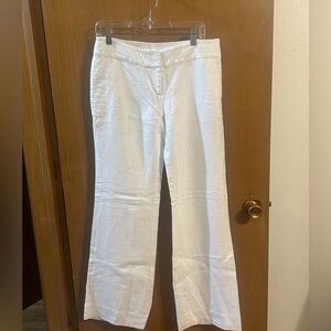 Loft White Linen Dress Pants Size 2